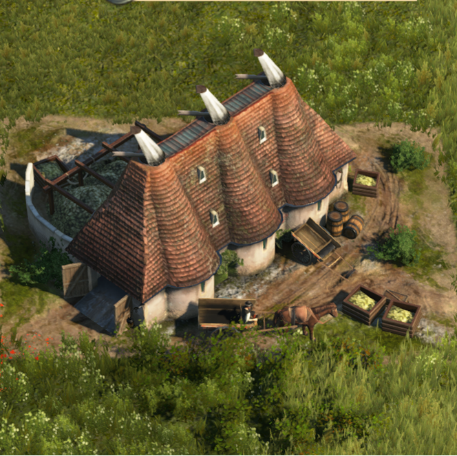 Hop farm in Anno 1800