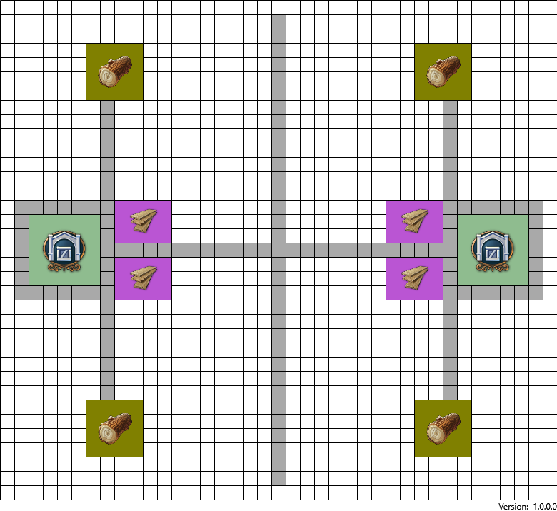 Timber yard in Anno 1800 simple layout