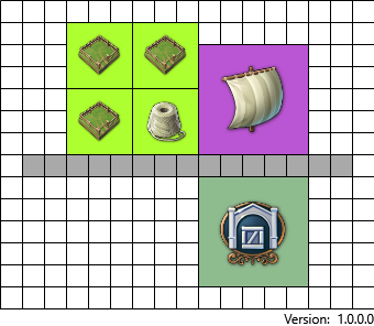 Sails in Anno 1800 simple layout