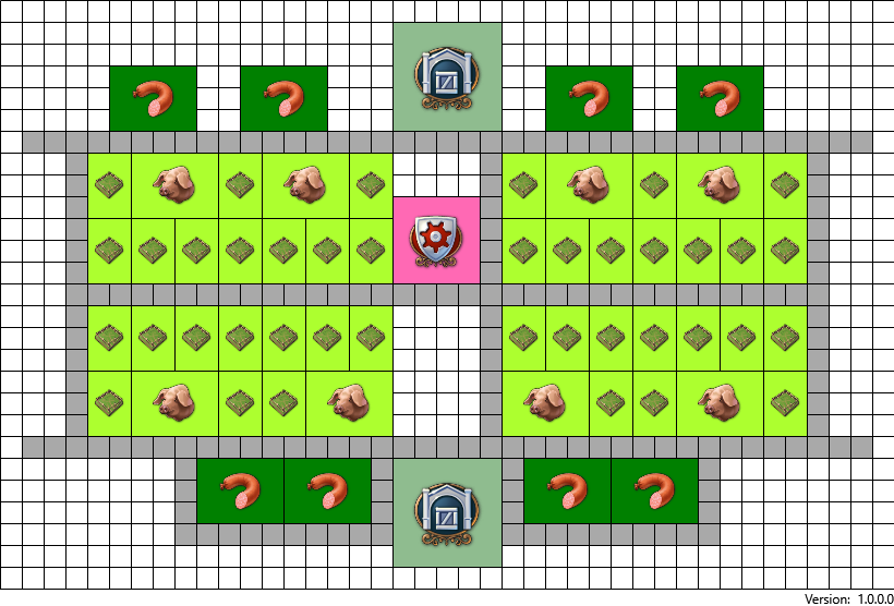 Sausages in Anno 1800 layout with Trade union