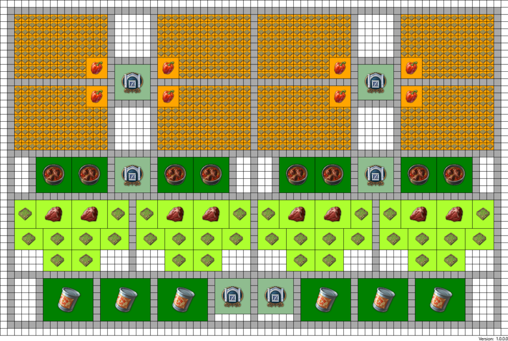 Complex layout of Canned food production chain