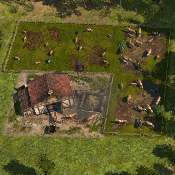 Cattle farm in Anno 1800