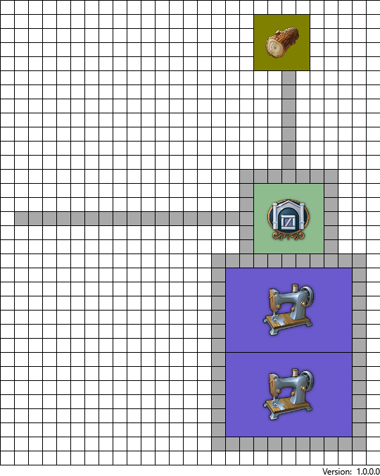 More complex layout of Sewing machines