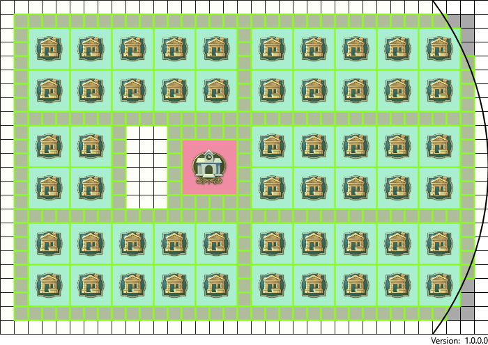 Layout for the Town Hall in Anno 1800