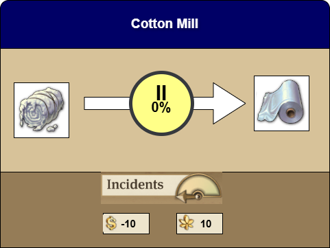 Production details for the Cotton Mill in Anno 1800
