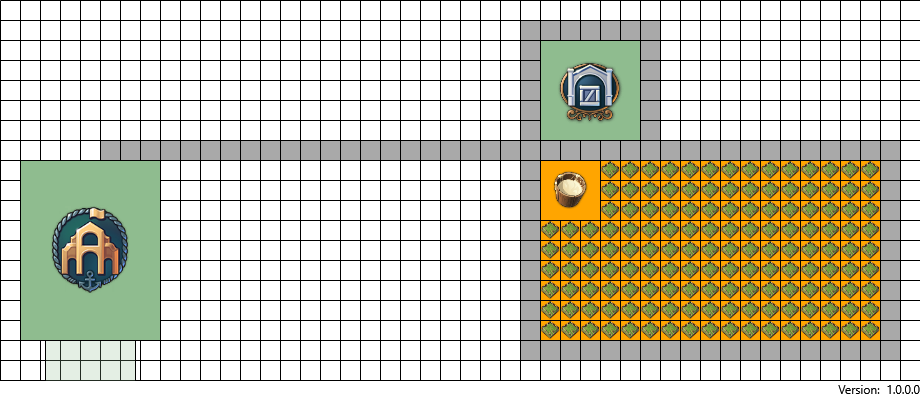 Simple layout for Caoutchouc Plantation in Anno 1800