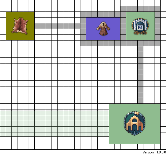 A more complex Hunting cabin layout that incorporates a Trade post in Anno 1800