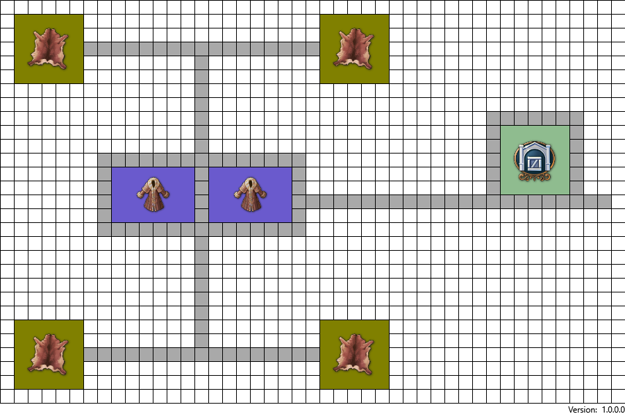 A complex layout for Hunting Cabins in Anno 1800
