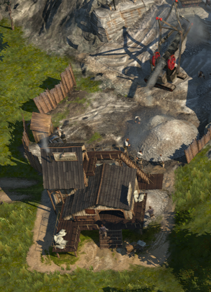 Limestone quarry in Anno 1800