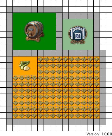 Simple layout for a Sugar Cane Plantation in Anno 1800