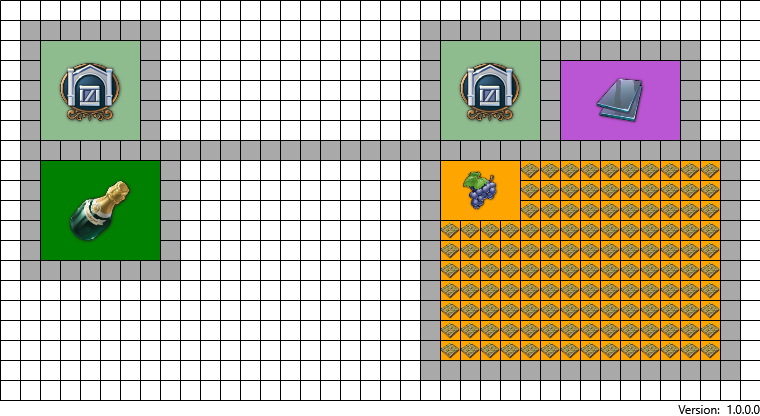 Placement of the Champagne Cellar in Anno 1800