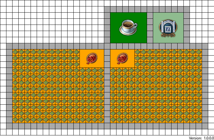 Simple Coffee production chain layout in Anno 1800