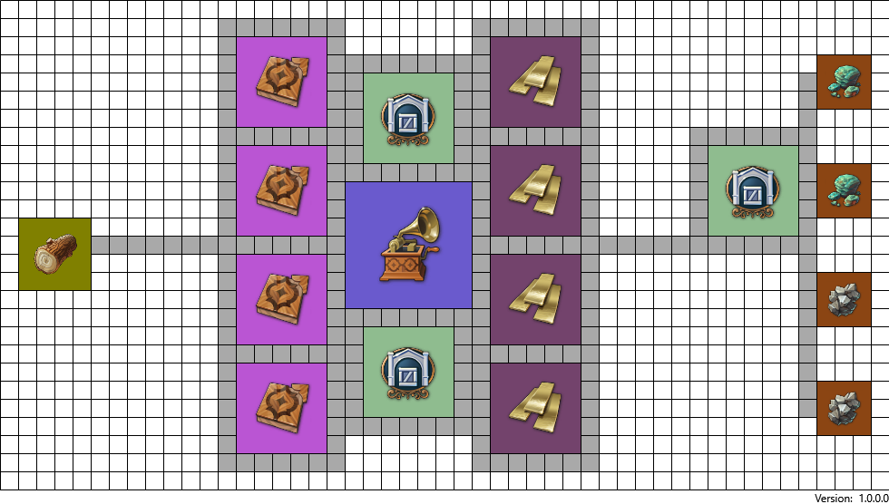 Simple Gramophone production chain in Anno 1800.