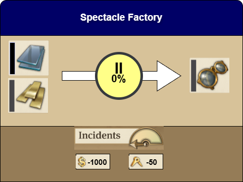 Glasses production details in Anno 1800